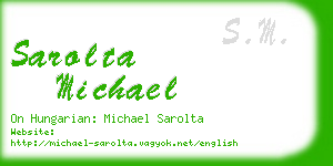 sarolta michael business card